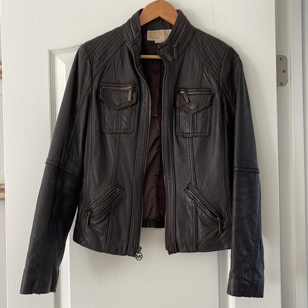 Women’s Michael Kors genuine leather jacket